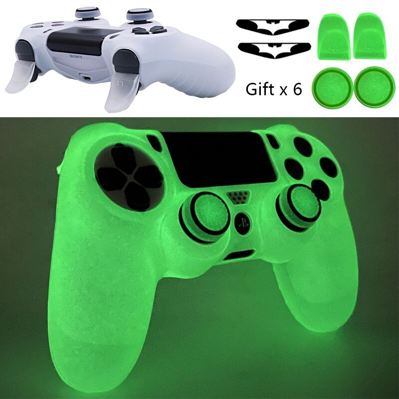 Glowing Soft Silicone Controle Case For PS4 Controller Games Accessories Gamepad Joystick Case Cover for PS4 Controller Skin
