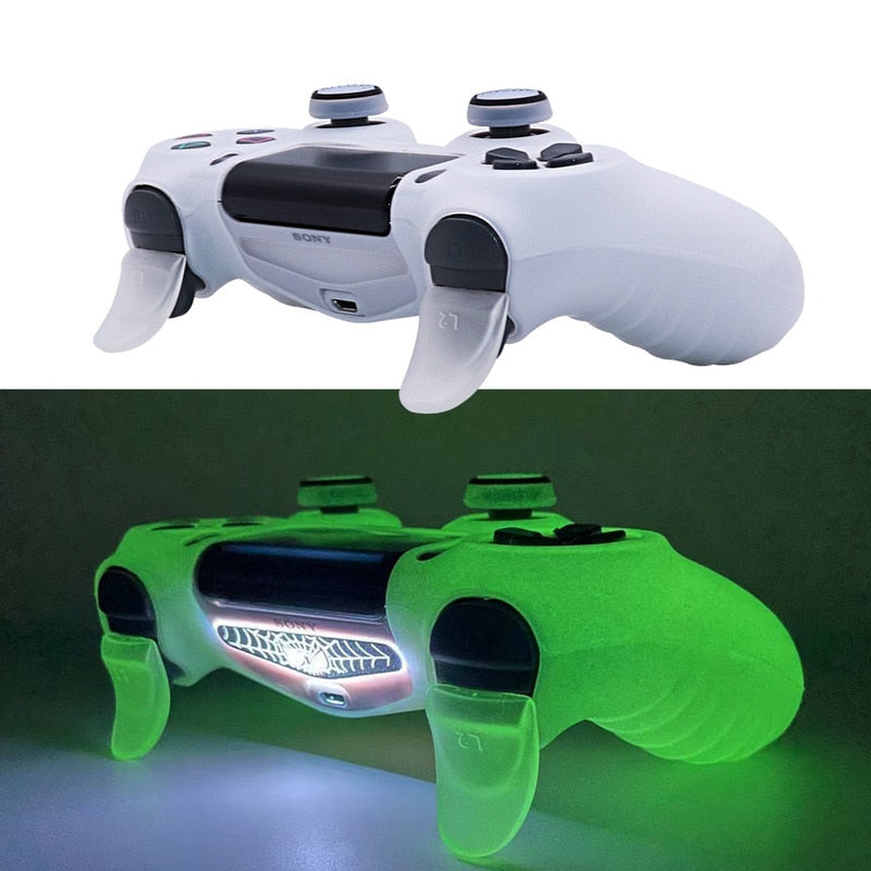 Glowing Soft Silicone Controle Case For PS4 Controller Games Accessories Gamepad Joystick Case Cover for PS4 Controller Skin