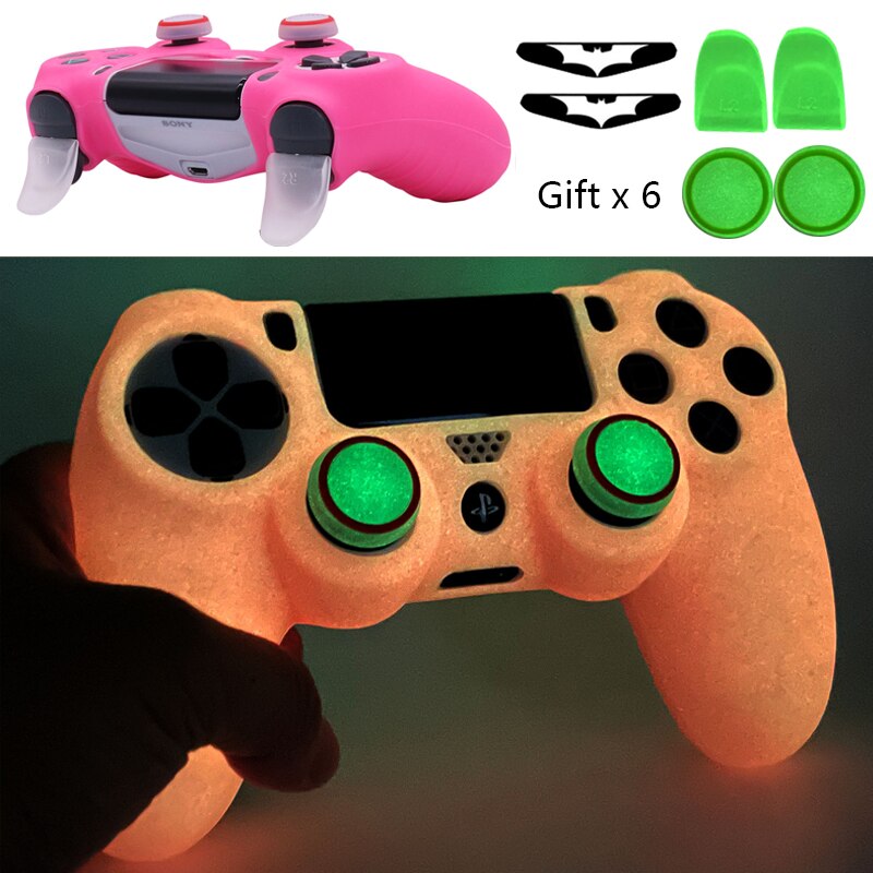 Glowing Soft Silicone Controle Case For PS4 Controller Games Accessories Gamepad Joystick Case Cover for PS4 Controller Skin
