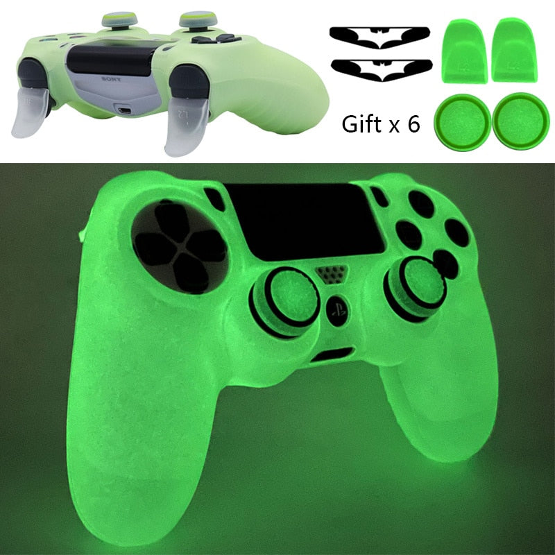 Glowing Soft Silicone Controle Case For PS4 Controller Games Accessories Gamepad Joystick Case Cover for PS4 Controller Skin