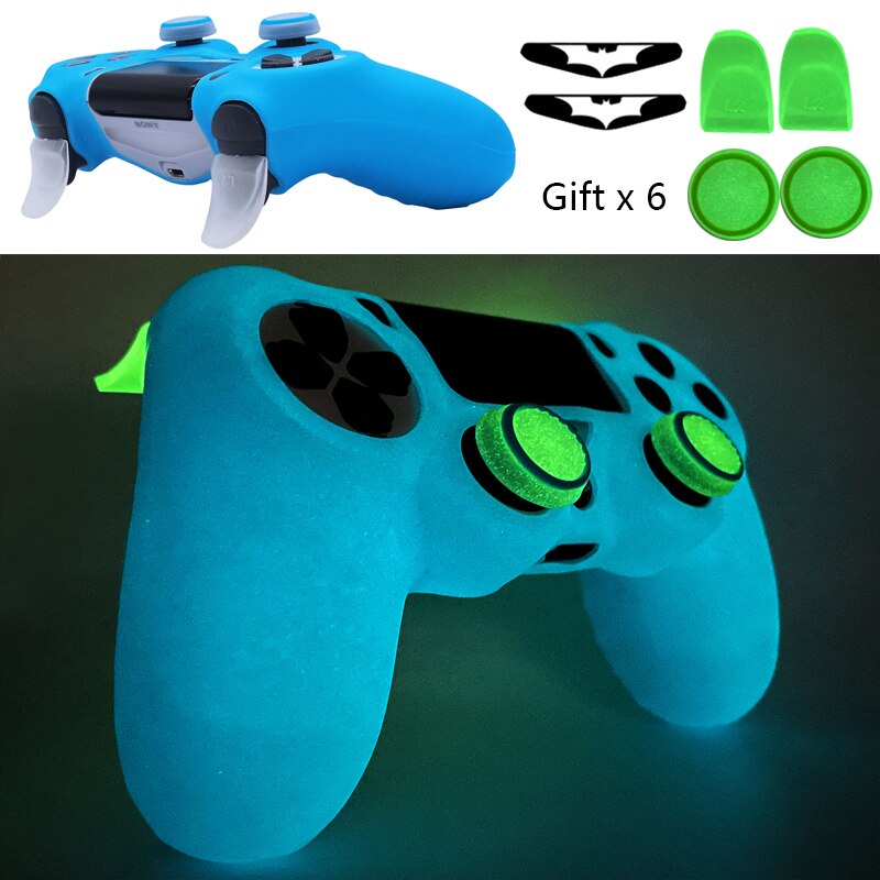 Glowing Soft Silicone Controle Case For PS4 Controller Games Accessories Gamepad Joystick Case Cover for PS4 Controller Skin