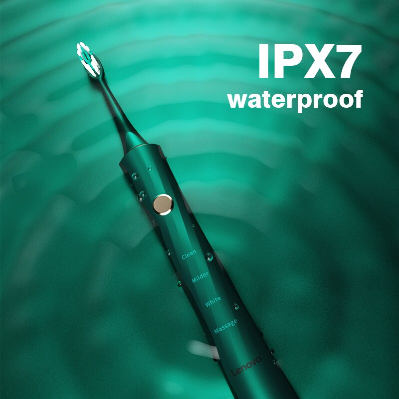 Lenovo Electric Toothbrush Wireless Charge IPX7 Waterproof Sterilization Teeth Brush Head Plaque Removal Adult Sonic Tooth Brush