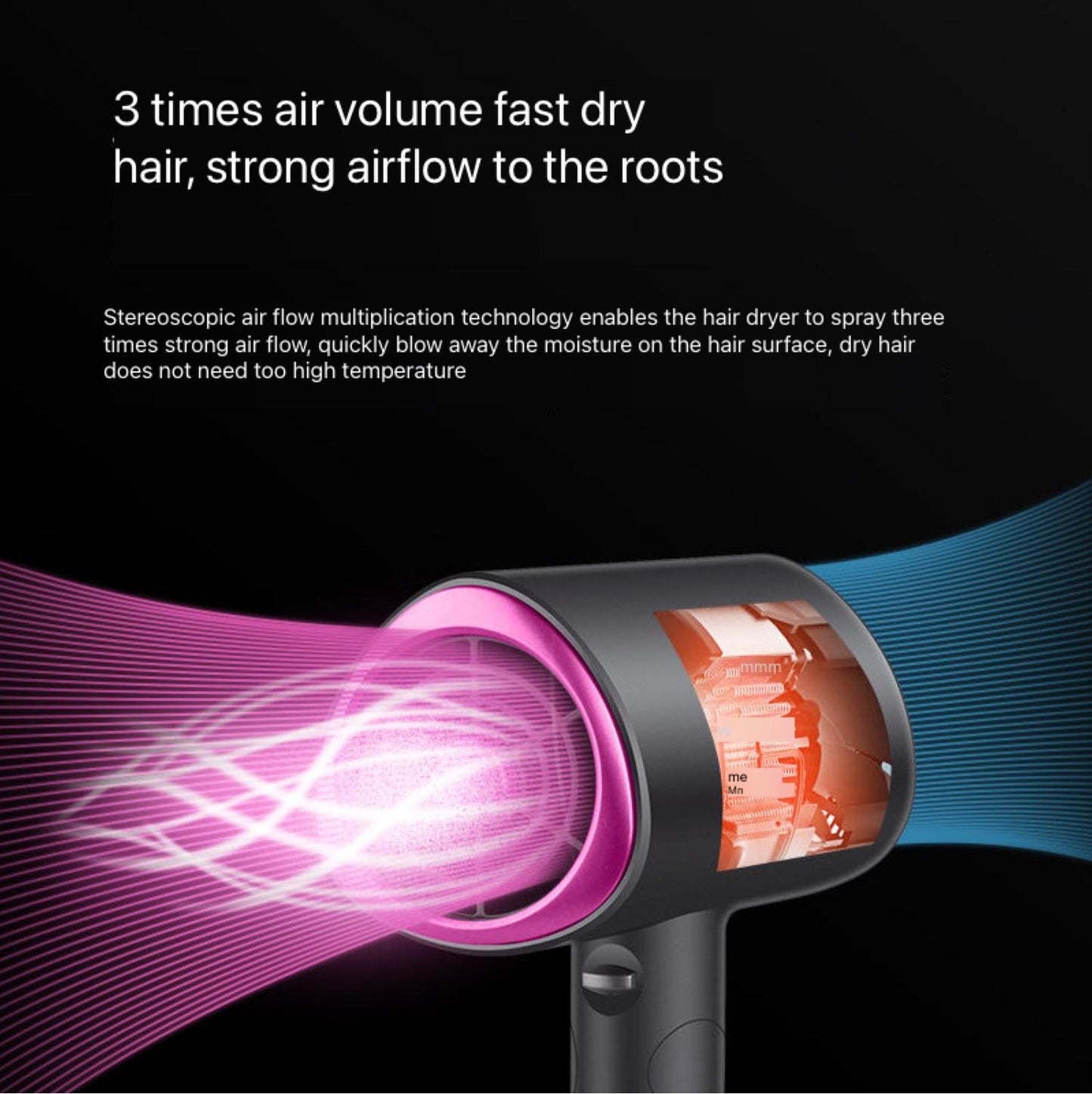 Negative Ion Hair Dryer 1800W Professional Blow Dryer Powerful and Fast Hair Dryer XaoMi Hairdressing Equipment and Tools