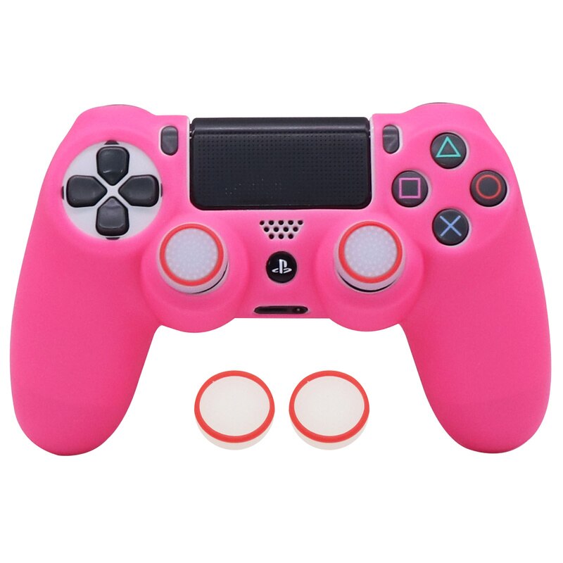 New Glow in Dark Games Accessories Gamepad Joystick Case Cover Soft Silicon Case for PS4 Controller Skin Case