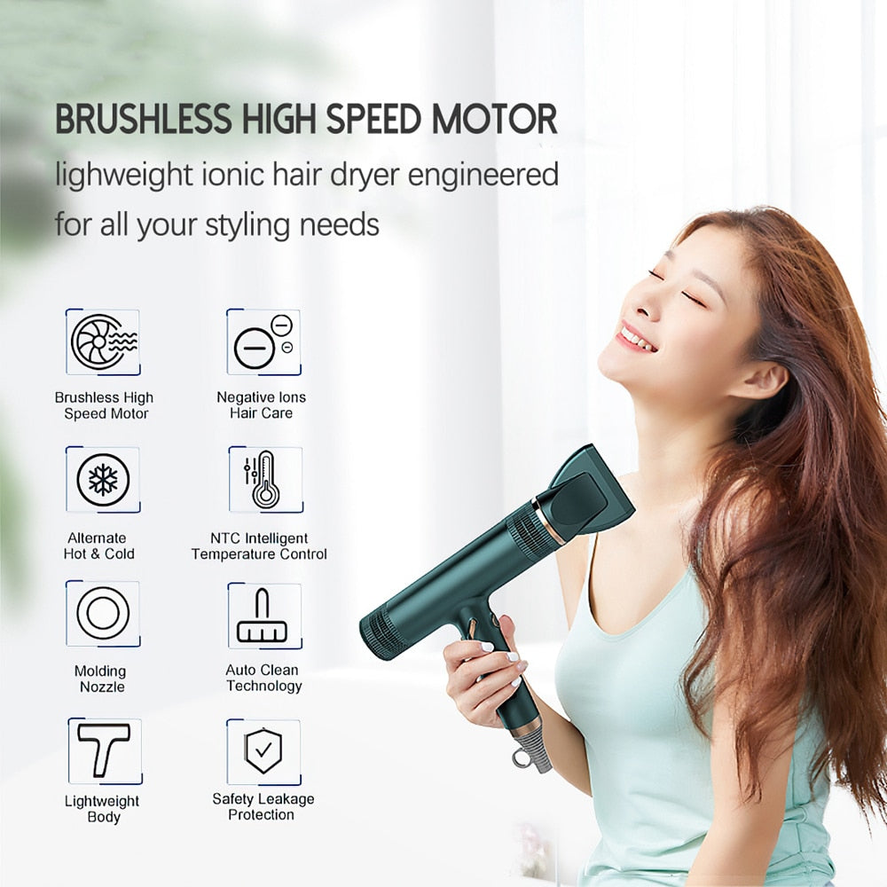 Osenyuan Professional Hair Dryer 1600 W 113000 RPM High Power Salons Hair Dryers Brushless Motor Low Noise Household Hair Dryer