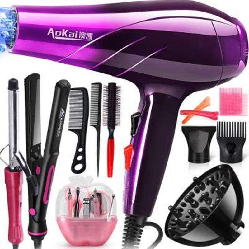 Professional 4000W Powerful Hair Dryer Fast Styling Blow Dryer Hot And Cold Adjustment Air Dryer Nozzle For Barber Salon Tools