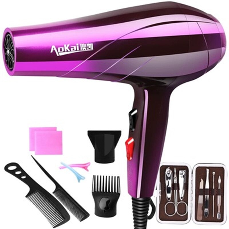 Professional 4000W Powerful Hair Dryer Fast Styling Blow Dryer Hot And Cold Adjustment Air Dryer Nozzle For Barber Salon Tools