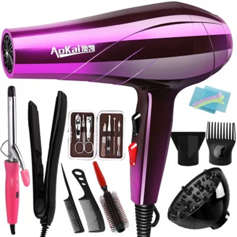 Professional 4000W Powerful Hair Dryer Fast Styling Blow Dryer Hot And Cold Adjustment Air Dryer Nozzle For Barber Salon Tools