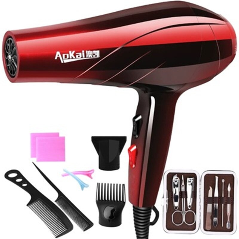 Professional 4000W Powerful Hair Dryer Fast Styling Blow Dryer Hot And Cold Adjustment Air Dryer Nozzle For Barber Salon Tools