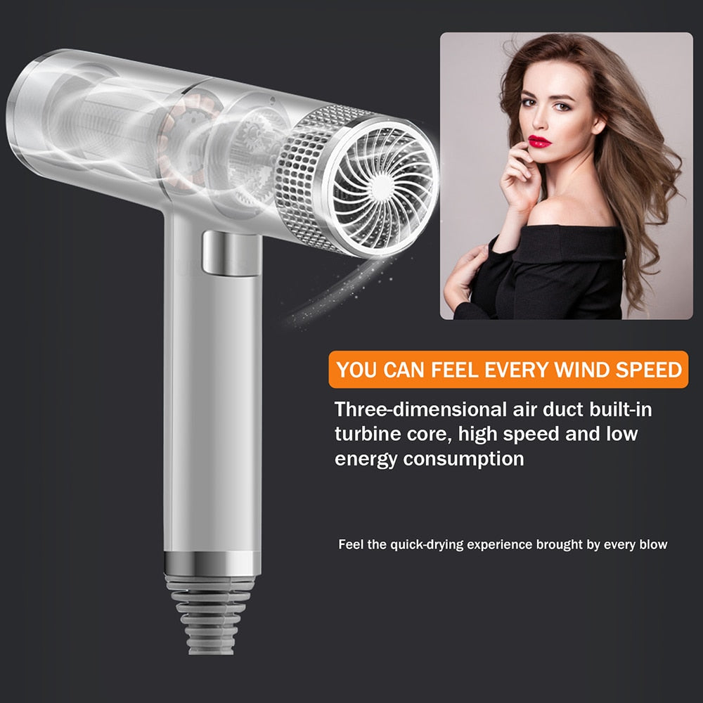 Professional Hair Dryers Light Weighte Air Blow Dryer Salon Dryer Hot &amp;Cold Wind Negative Ionic Hair Style Tool Low Noise