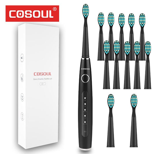 Professional Sonic Electric Toothbrush Rechargeable Waterproof Toothbrush 11 Heads 5 Modes Protect Teeth