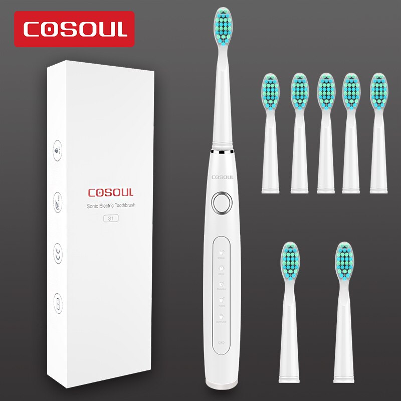 Professional Sonic Electric Toothbrush Rechargeable Waterproof Toothbrush 11 Heads 5 Modes Protect Teeth