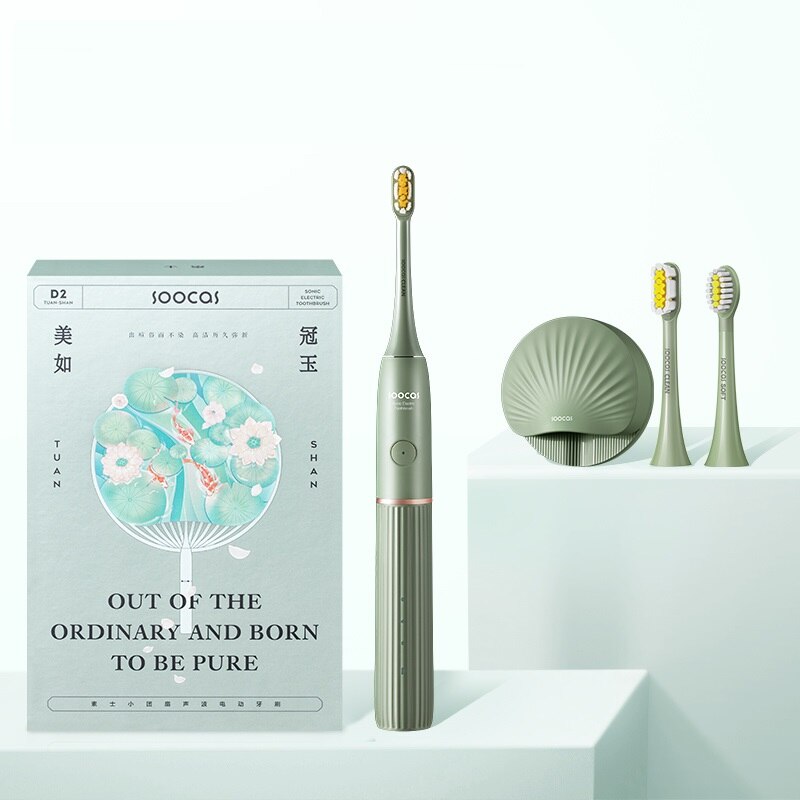 SOOCAS D2 Adult Sonic Electric Toothbrush UVC Sterilization Timer Brush 3 Tooth Care Modes IPX7 Waterproof Type-C Charge Brush