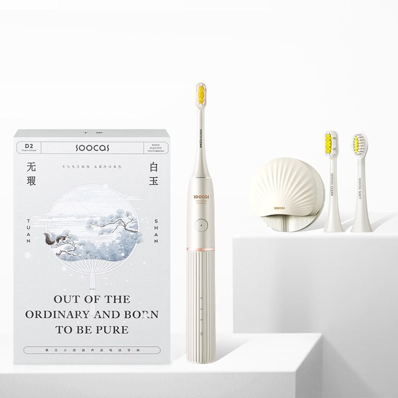 SOOCAS D2 Adult Sonic Electric Toothbrush UVC Sterilization Timer Brush 3 Tooth Care Modes IPX7 Waterproof Type-C Charge Brush