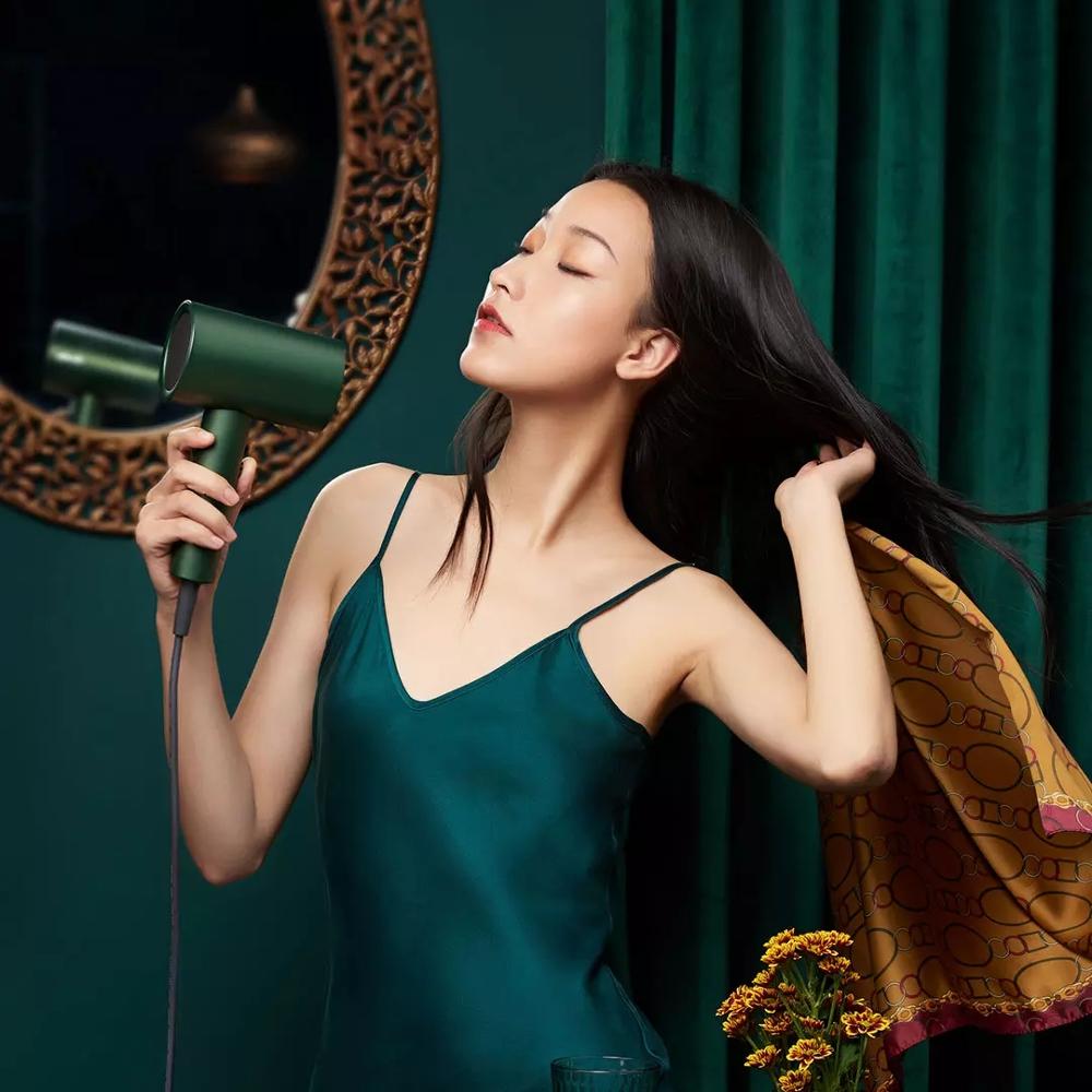 ShowSee Anion Hair Dryer Negative Ion Care 1800W Strong Wind Professinal Quick Dry Portable Home Hairdryers Low Noise A1-W