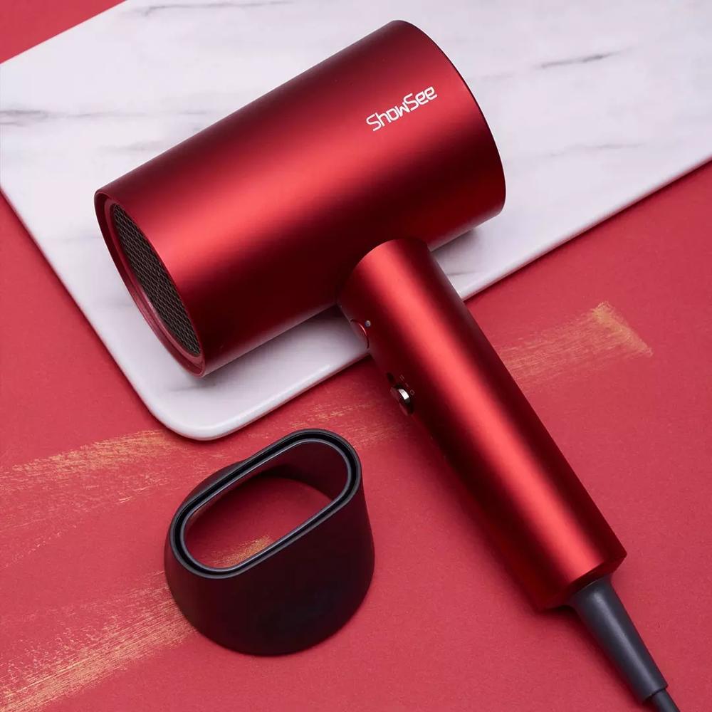 ShowSee Anion Hair Dryer Negative Ion Care 1800W Strong Wind Professinal Quick Dry Portable Home Hairdryers Low Noise A1-W