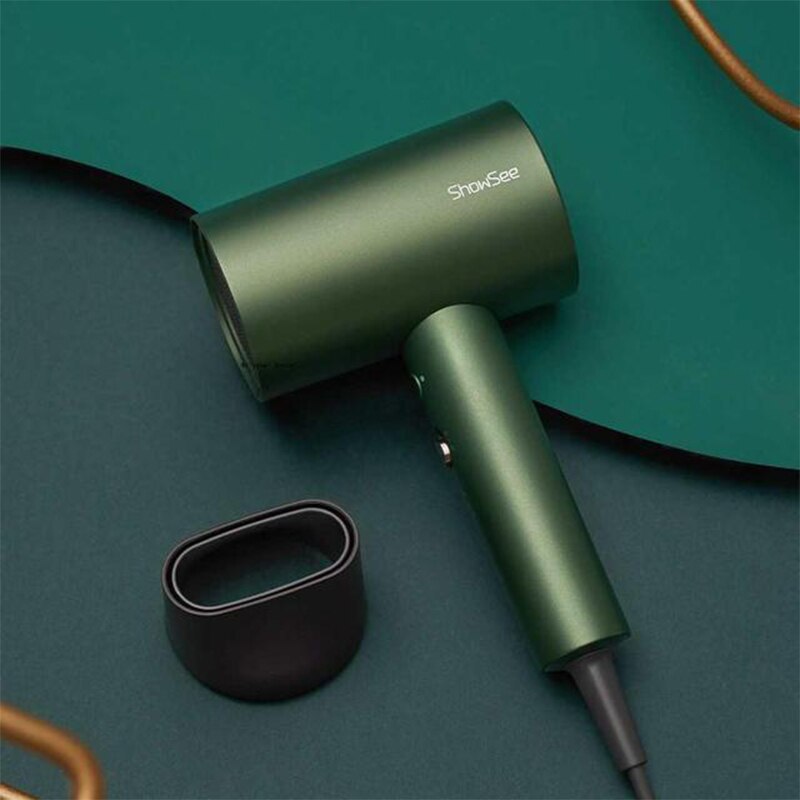 ShowSee Anion Hair Dryer Negative Ion Care 1800W Strong Wind Professinal Quick Dry Portable Home Hairdryers Low Noise A1-W