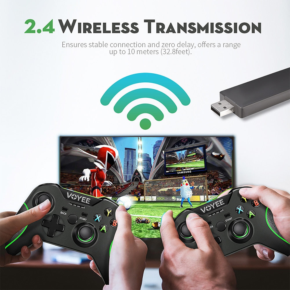 VOYEE 2.4G Wireless Gamepad for Xbox One Controller Dualshock 3 Controller for PS3 Console Gaming Joystick for PC Windows 7 8 10