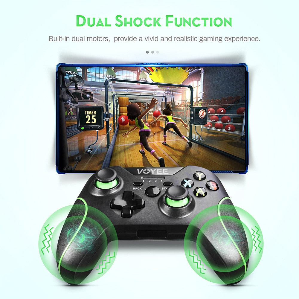 VOYEE 2.4G Wireless Gamepad for Xbox One Controller Dualshock 3 Controller for PS3 Console Gaming Joystick for PC Windows 7 8 10