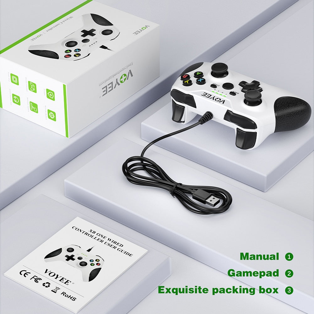 VOYEE Wired Gamepad for Xbox One Controller PC Control for Windows 10 Joystick for PS3 Xbox Series X S Console