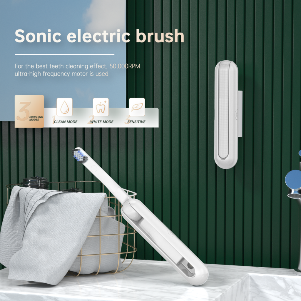 ZK30 UTC600 Ultrasonic Electric Toothbrush Portable Wireless Charging UV-C Folding Toothbrush Smart Timer Sonic Tooth washing