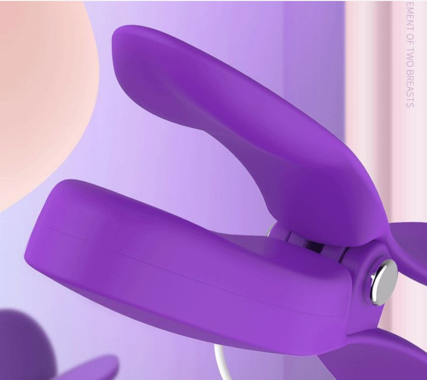 CENTEREL Nipple Clamps Vibrating Breast Clips Nipple Stimulator Wired Vibrators with 10 Vibration Modes Sex Toys for Women Couples