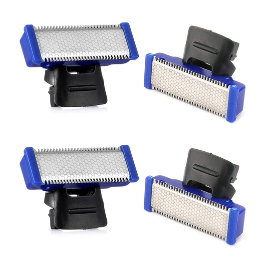 4 Pcs Replacement Heads for Old Version of Microtouch Solo Mens Shaver Electric Micro Trimmer