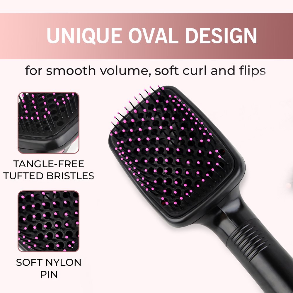 Hair Dryer Brush, Byfumay 2 in 1 Negative Ion Blow Dryer with Comb, Fast Drying Hair Dryer Hot Air Brush, One-Step Hair Dryer and Volumizer for All Hair Types