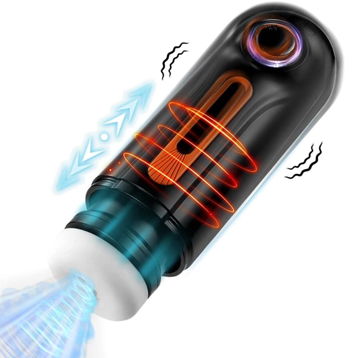 Centerel Male Masturbator 4 in 1  Automatic Masturbator with 10 Thrusting & 10 Vibrating & 4 Sucking Modes 40 ℃ Heating Sex Toys for Men