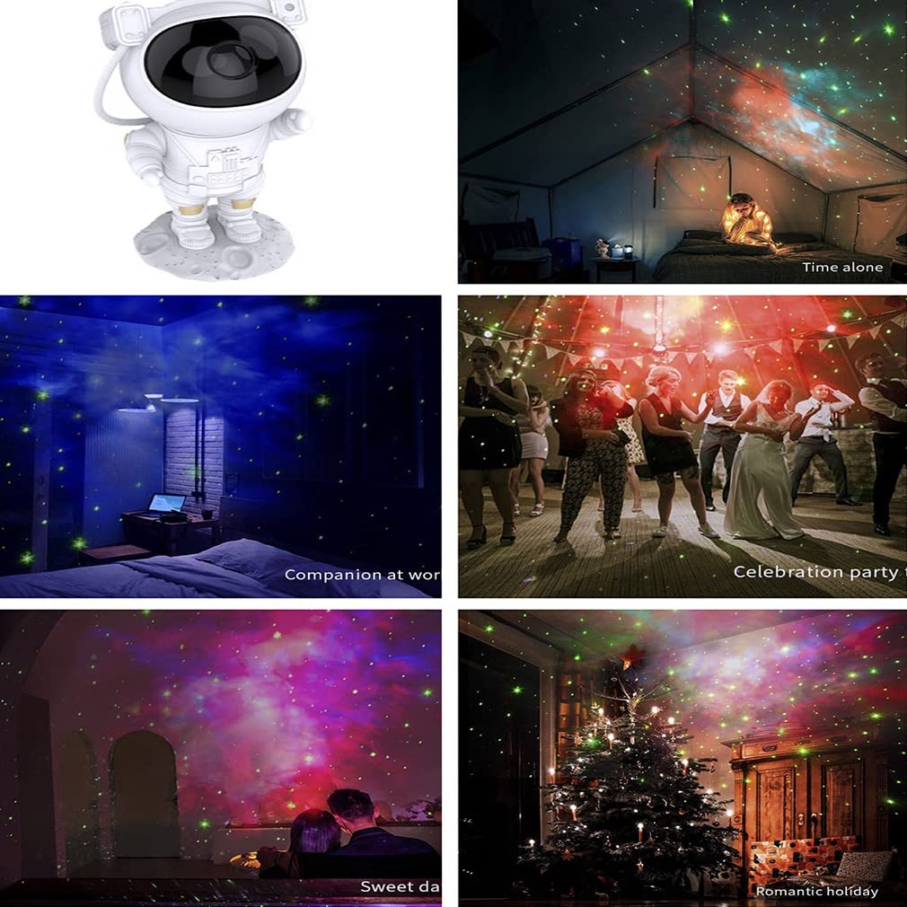 Mimeng Light Projector for Bedroom, Star Projector Galaxy Night Light with Timer & Remote Control, Rotatable Galaxy Projector Star Projector, Astronaut Projection Lamp