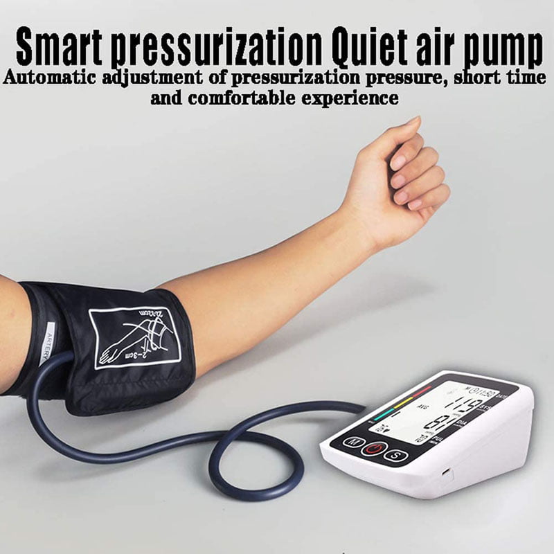 Blood Pressure Monitor, Upper Arm Blood Pressure Monitor, Rechargeable BP Machine with LCD Display, Voice Broadcast and 2 User Recall