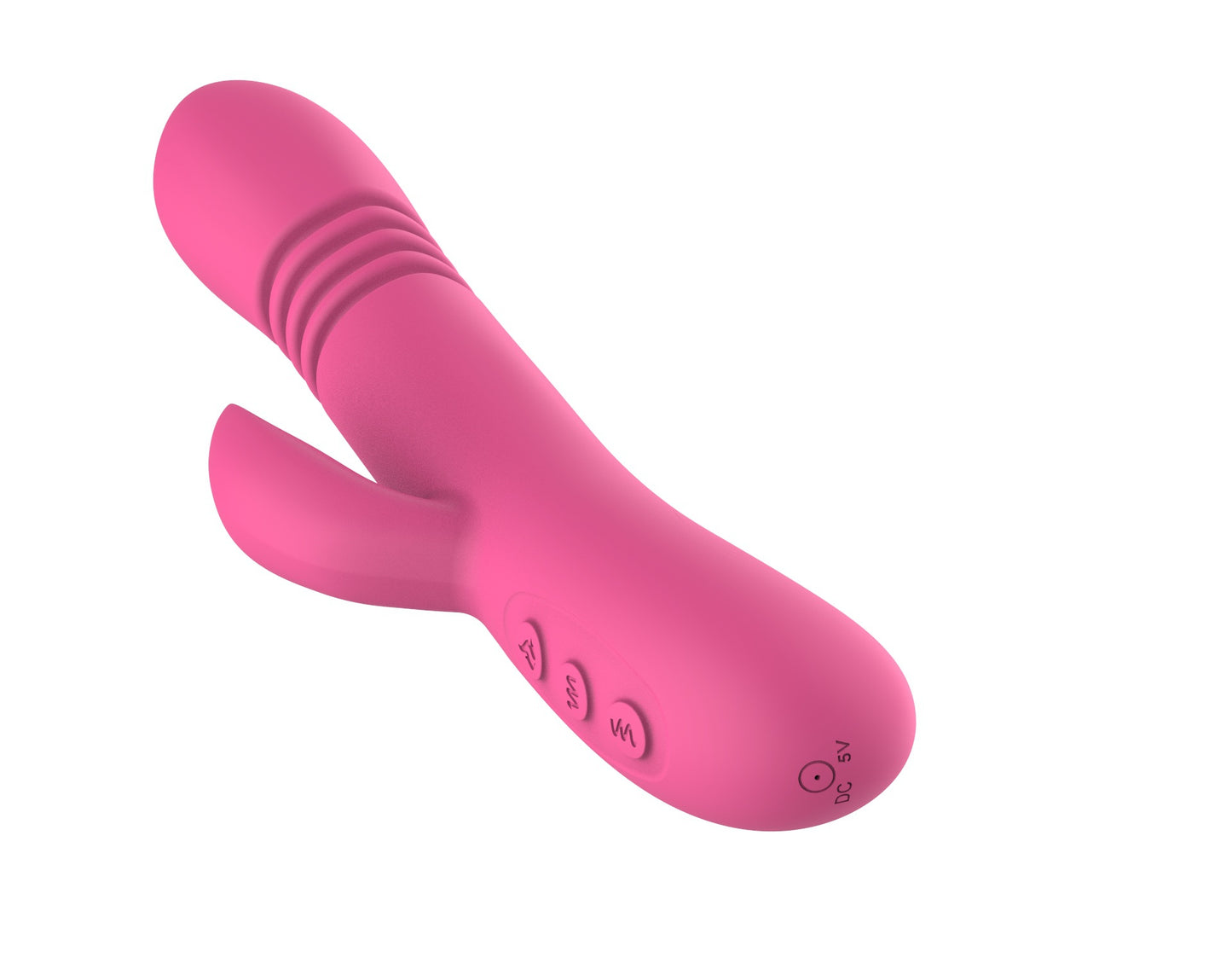 Thrusting Rabbit Vibrator for Women G-Spot Stimulating Sex Toy Centerel Vibrator with 10 Powerful Vibrations and 10 Stretch Modes and Heating