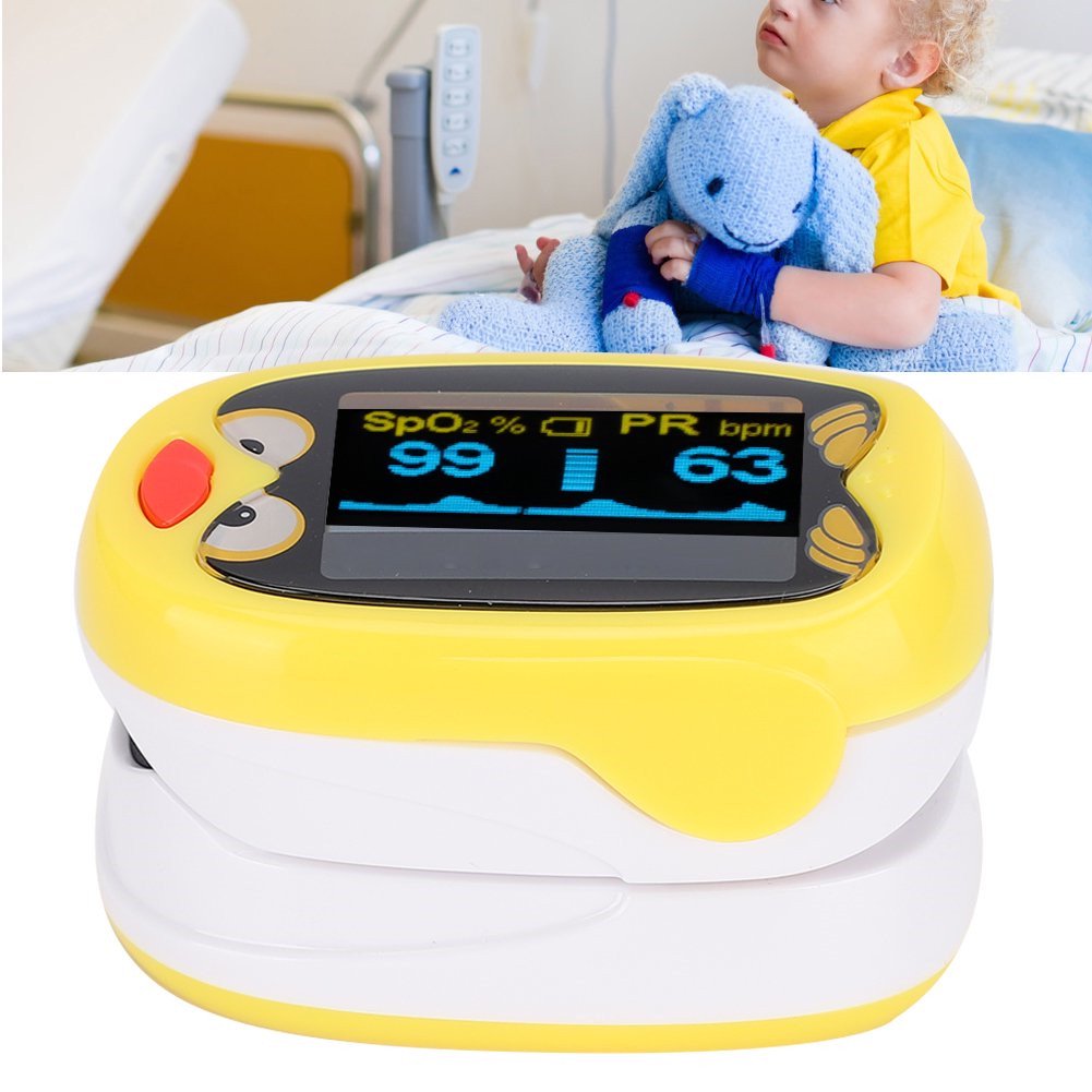 BDUN Kid's Fingertip Pulse Oximeter Rechargeable Pulse Oximeter Monitor Blood Oxygen Saturation with USB Cable