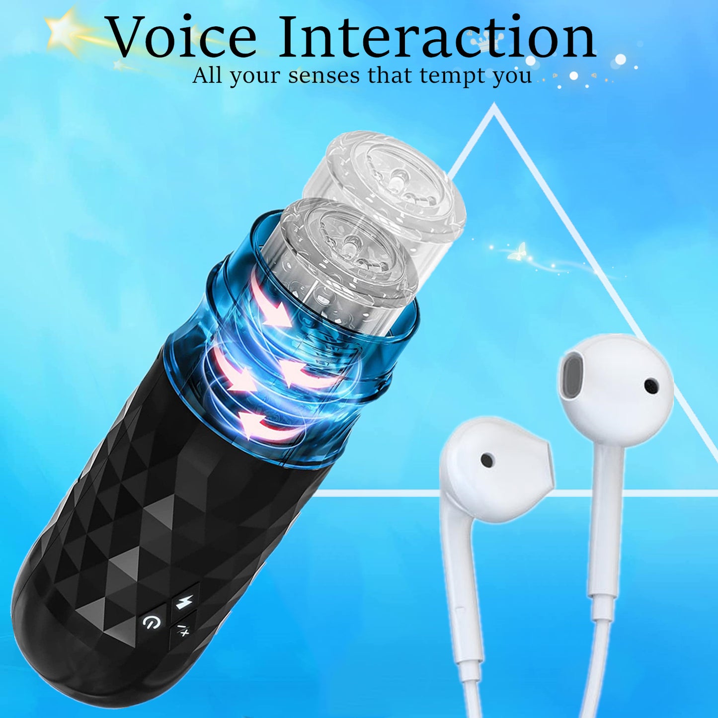 Centerel Automatic Male Masturbators Cup Sex Toys with 7 Rotating & 3 Thrusting Modes One-click Orgasm Masturbator Sex Toys for Men