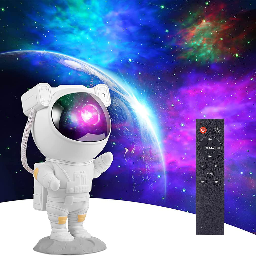 Mimeng Light Projector for Bedroom, Star Projector Galaxy Night Light with Timer & Remote Control, Rotatable Galaxy Projector Star Projector, Astronaut Projection Lamp