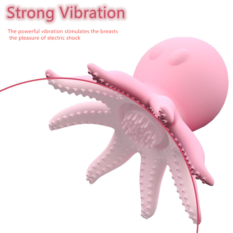 Female Breast Vibrator Has 5 Modes, Breast Stimulator Breast G Spot Vibrator Small Octopus Nipple Massager