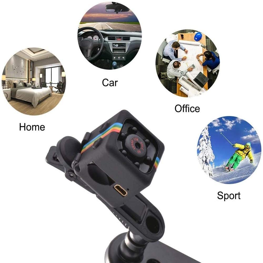 Mini Camera HD 1080P Babysitter Camera Sports Mini Camera Sports Camera Small Camera, Suitable for Home Office Driving Record Outdoor Sports, etc.
