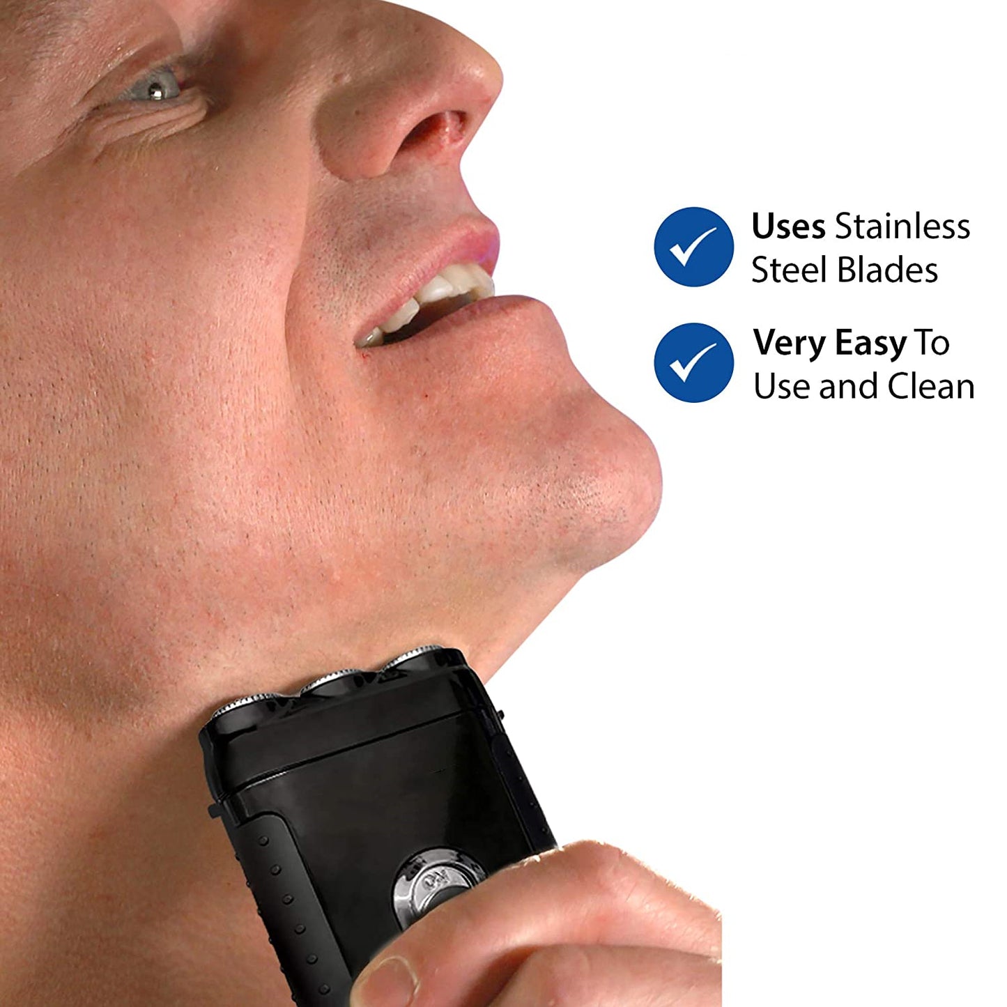 Electric Razor for Men with Pop-up Trimmer for Sideburns, Moustache and Beard, Waterproof, Portable