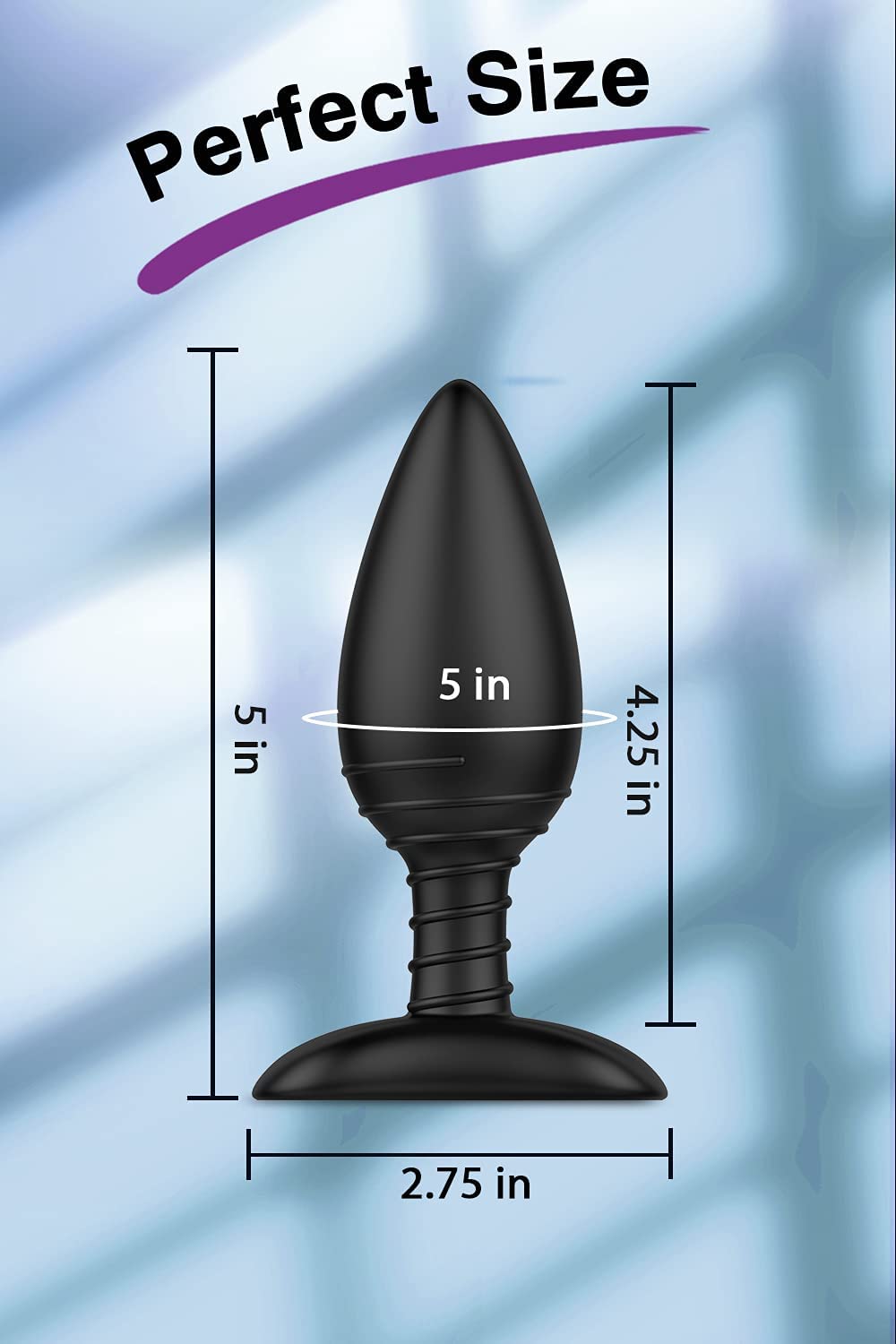 Vibrating Butt Plug, Silicone Rechargeable Anal Vibrator with Remote Control 6 Vibration Modes for Men, Women and Couples