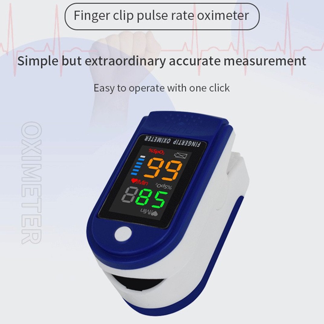 Portable Finger Pulse Oximeter, Heart Rate SPO2 Monitor Blood Oxygen LED