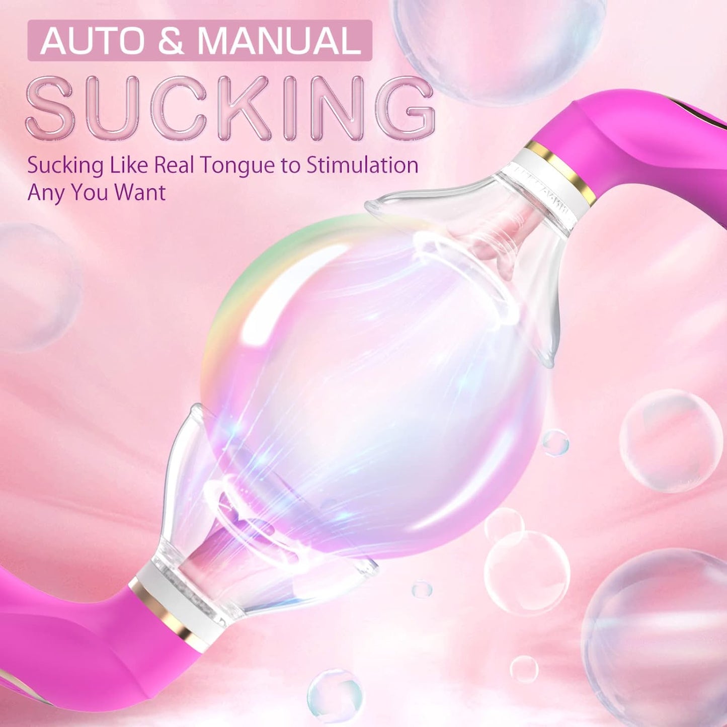3 in 1 Vibrator with 8 Sucking Modes 5 Licking Tongue and 10 Vibrating Modes, G-spot Nipples Vagina Stimulator Adult Sex Toy for Women Couples