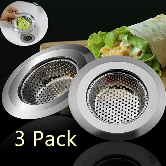 Kitchen Sink Strainer, 4.4" Stainless Steel Large Wide Rim Sink Mesh Stopper for Kitchen Drain, Basket Filter Food Catcher for Most Sink Drains, Kitchen, Shower & Utility Rooms, Silver