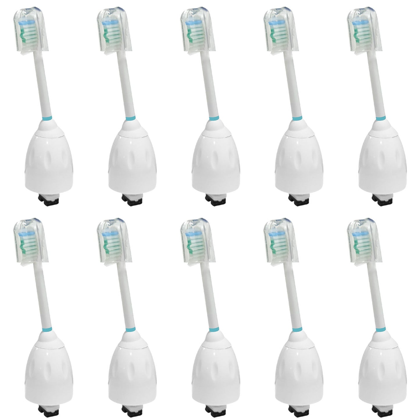 10 Sonic Replacement Brush Heads Compatible with Philips Sonicare E-series Elite, Essence, Advance, C