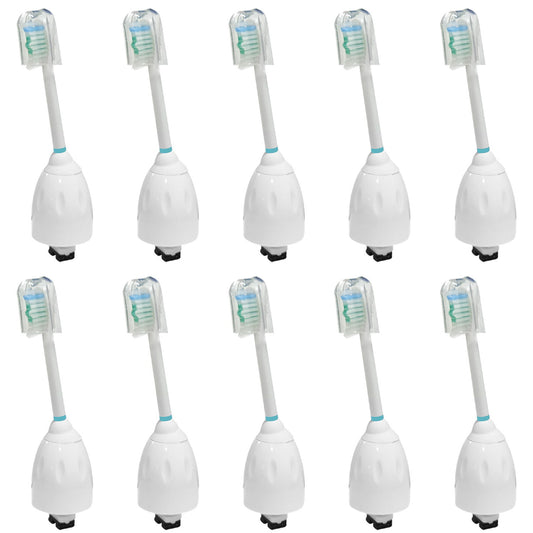 10 Sonic Replacement Brush Heads Compatible with Philips Sonicare E-series Elite, Essence, Advance, C