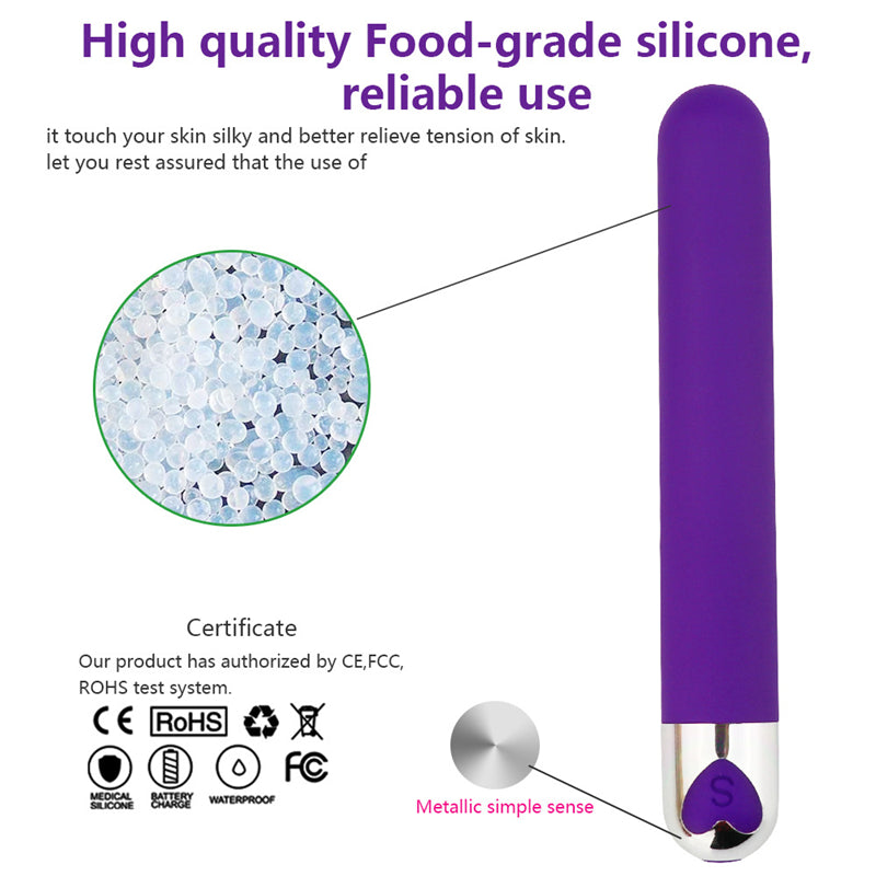Bullet Dildo Vibrators Sex Toys For Women G spot Clitoris Stimulator with 10 Speed Powerful Vibration Massager
