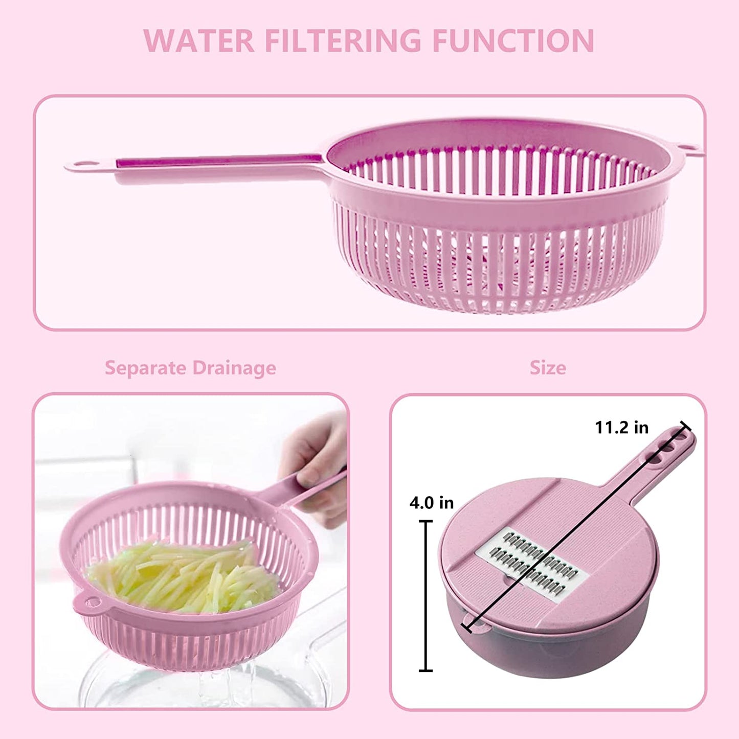 Vegetable Chopper 12 in 1 Food Slicer With Container Veggie Chopper  vegetable cutter  Vegetable Slicer Kitchen Gadgets, Food Chopper Manual Slicer For Kitchen