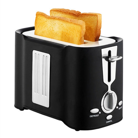 2 Slice Toaster, Stainless Steel Toaster 7 Bread Shade Settings, Warming Rack Defrost/Reheat/Cancel, Extra Wide Slots, Removable Crumb Tray 800 W