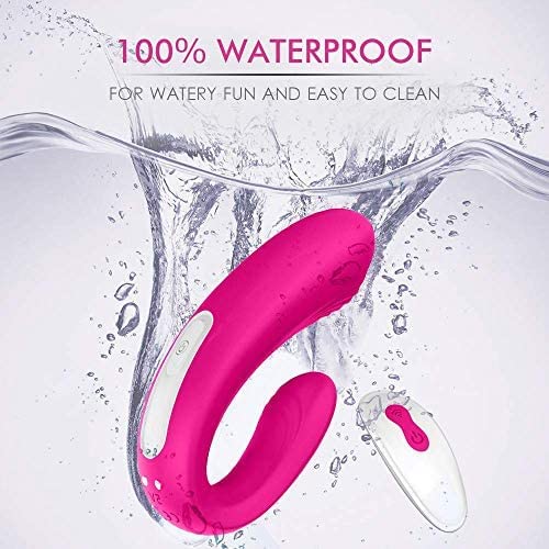CENTEREL 9 Powerful Vibration Modes Waterproof Rechargeable G-spot Vibrator Wireless Remote Control Massager for Women or Couples-Rose Red