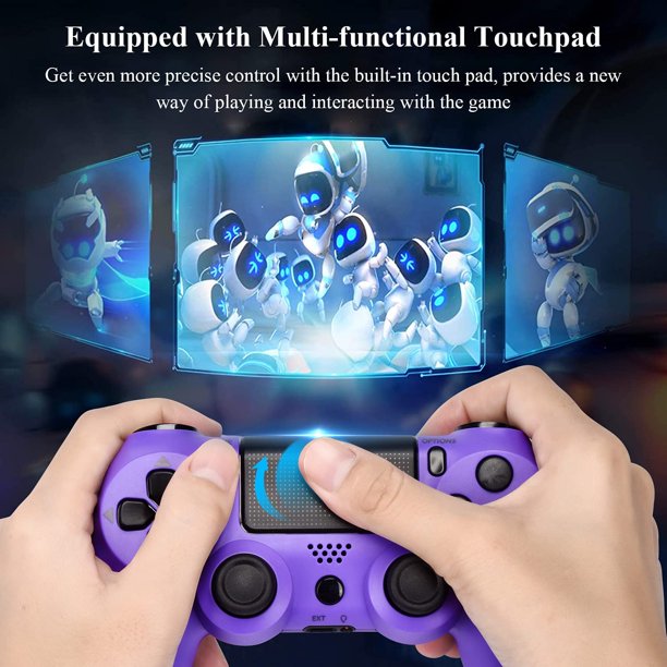 Wireless Bluetooth Controller for PS4 Gamepad Joypad, Purple