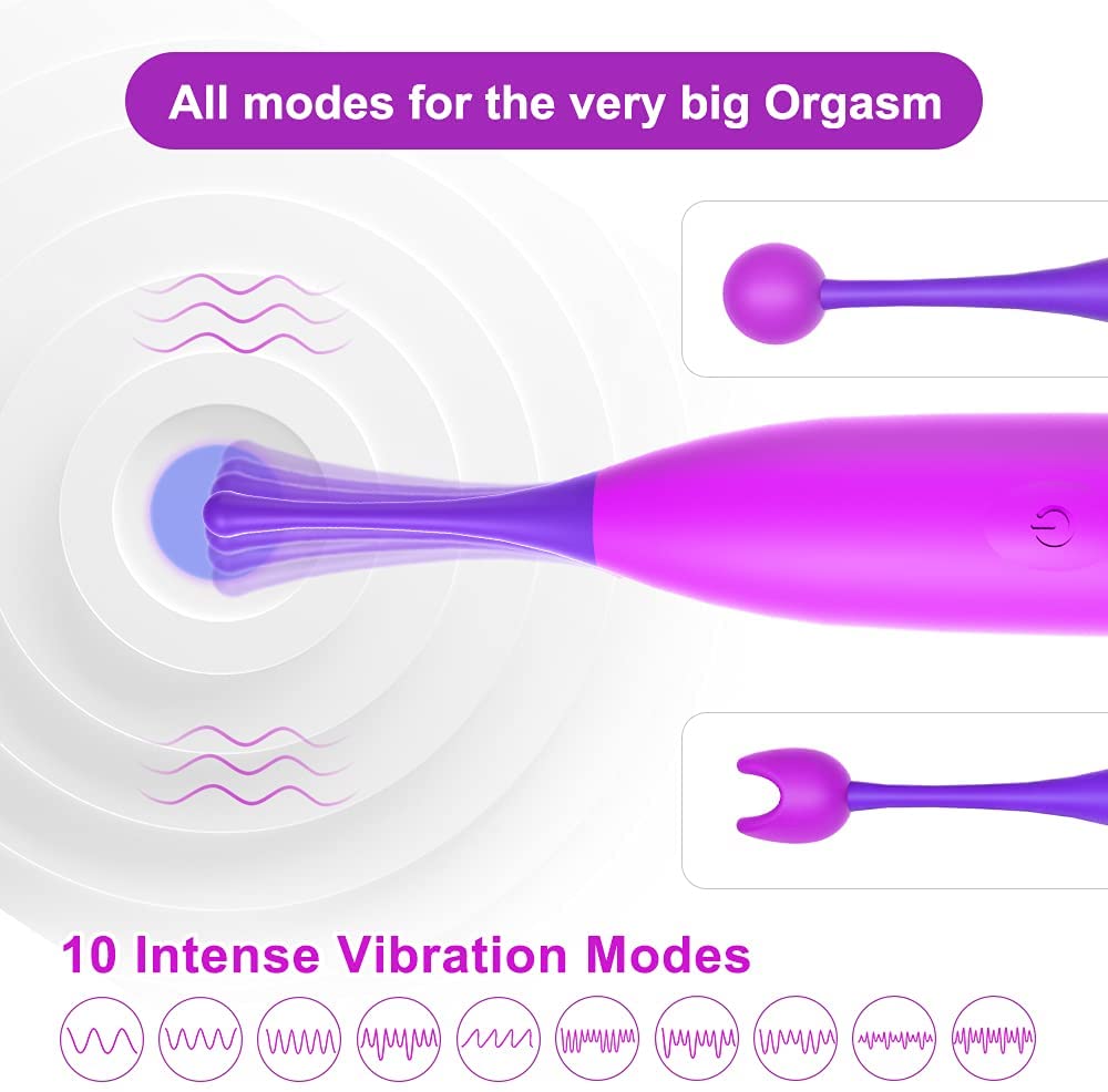 High-Frequency G-spot Nipples Vibrator - Centerel Powerful Vaginal Nipple Stimulator for Quick Orgasm, Splashproof Rechargeable Silicone Massager for Women Masturbation Adult Sex Toys